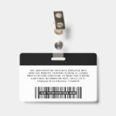 Firmenmitarbeiter, Name, Logo, Foto-ID Ausweis (Rückseite mit Clip)