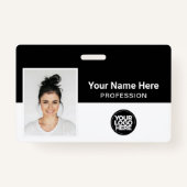 Firmenmitarbeiter, Name, Logo, Foto-ID Ausweis (Vorderseite)