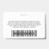 Firmenmitarbeiter, Name, Logo, Foto-ID Ausweis (Rückseite)