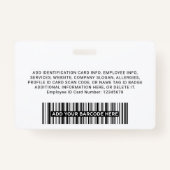 Firmenmitarbeiter, Name, Logo, Foto-ID Ausweis (Rückseite)