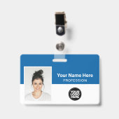 Firmenmitarbeiter, Name, Logo, Foto-ID Ausweis (Vorderseite mit Clip)