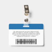 Firmenmitarbeiter, Name, Logo, Foto-ID Ausweis (Rückseite mit Clip)
