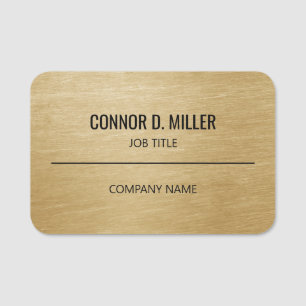 Firmenmitarbeiter Namensschild Faux Gold