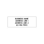 Firmenname 4 Zeilen Rücksendeadresse Telefonnummer Permastempel (Design)
