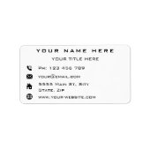 Firmenname Adresse Info Firmenzeichen Adressaufkleber (Vorne)