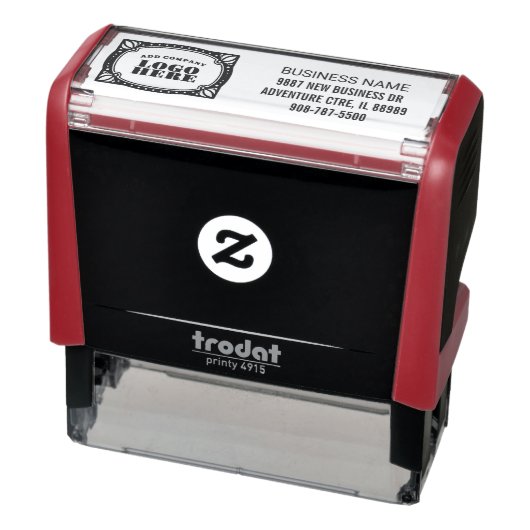 Firmenname-Adresse und Logo hinzufügen Permastempel (Produkt)