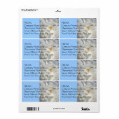 Firmenname Anschrift Labels Blue Floral (Vorne)