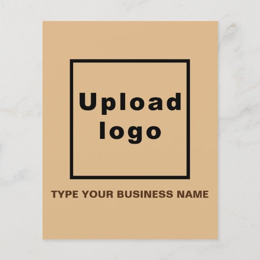 Firmenname auf hellbraunem Flyer (Hinten)