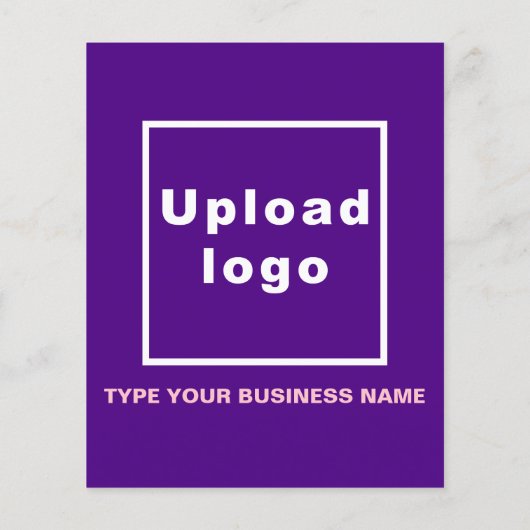 Firmenname auf Lila Flyer (Hinten)