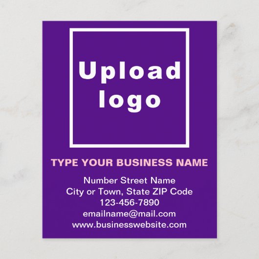 Firmenname auf Lila Flyer (Vorne)