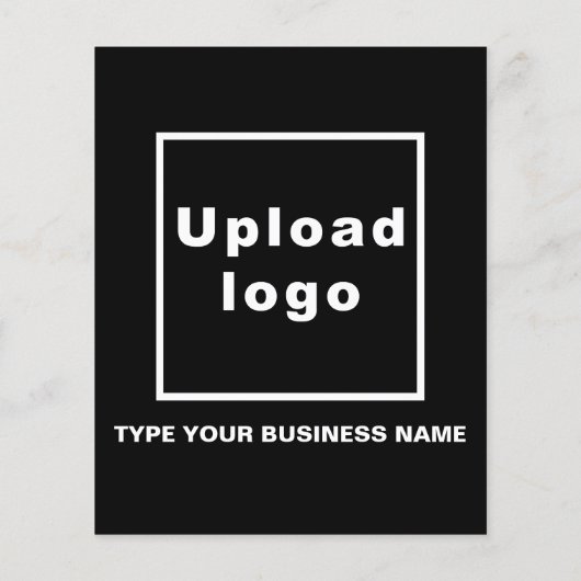 Firmenname auf schwarzem Flyer (Hinten)