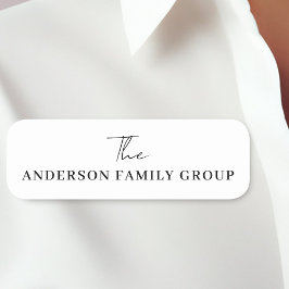 Firmenname Branding Black Script Namensschild