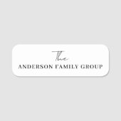 Firmenname Branding Black Script Namensschild (Vorderseite)