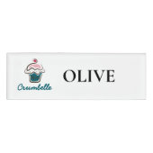 Firmenname: Custom Cupcake Bakeholder-Logo Namenschild (Vorderseite)