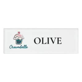 Firmenname: Custom Cupcake Bakeholder-Logo Namenschild