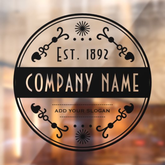 Firmenname, dekorativ fensteraufkleber (Blatt 2)