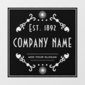 Firmenname, dekorativ fensteraufkleber (Blatt)