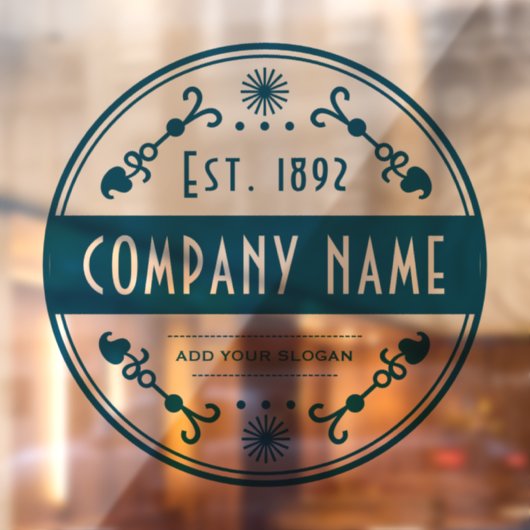 Firmenname, dekorativ fensteraufkleber (Blatt 2)