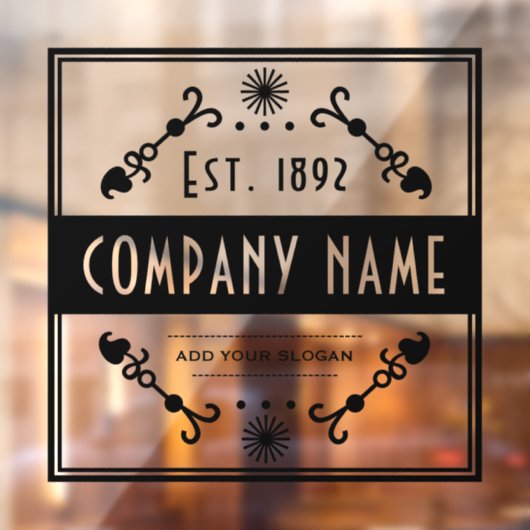 Firmenname, dekorativ fensteraufkleber (Blatt 2)