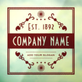 Firmenname, dekorativ fensteraufkleber (Blatt 3)