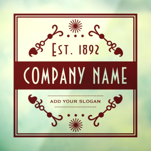 Firmenname, dekorativ fensteraufkleber (Blatt 3)