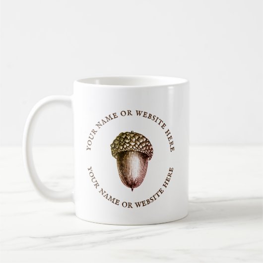 Firmenname des Acorn-Logos Kaffeetasse (Links)