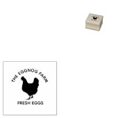 Firmenname des Eierbetriebs | Bauernhof Hen Gummistempel (Stempel)