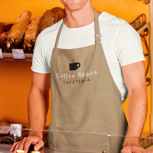 Firmenname des Logos, kundenbraun Schürze