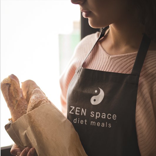 Firmenname des Logos, kundenspezifische schwarze S Schürze