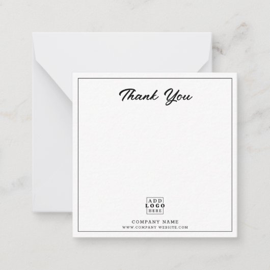 Firmenname des Unternehmens für Firmenlogo Vielen Mitteilungskarte (Vorderseite)