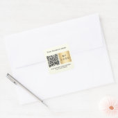 Firmenname Elfenbein-Logo QR-Code Quadratischer Aufkleber (Umschlag)