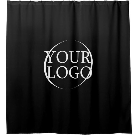 Firmenname Erstellen Sie Ihren Firmentext Duschvorhang (Vorderseite)