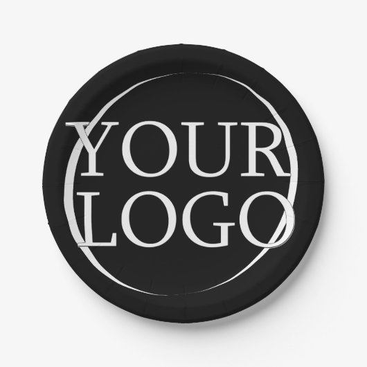 Firmenname Erstellen Sie Ihren Firmentext Pappteller (Vorderseite)