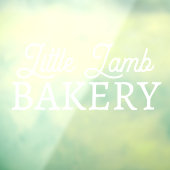 Firmenname Fenster Klammern Bäckerei Zeichen weiß Fensteraufkleber (Blatt 3)