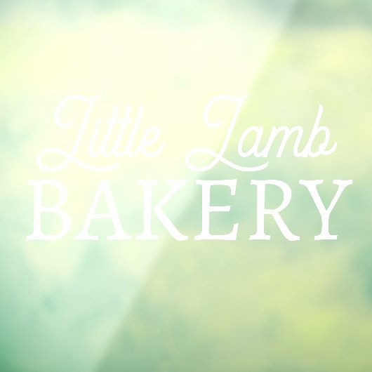 Firmenname Fenster Klammern Bäckerei Zeichen weiß Fensteraufkleber (Blatt 3)