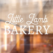 Firmenname Fenster Klammern Bäckerei Zeichen weiß Fensteraufkleber (Blatt 2)