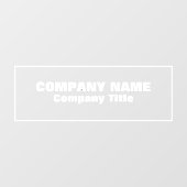 Firmenname Fensteraufkleber (Blatt)