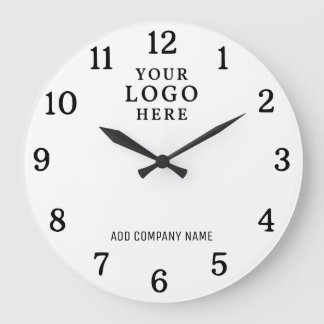 Firmenname Firmenlogo Markenwerbung Große Wanduhr
