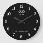 Firmenname Firmenlogo Markenwerbung Große Wanduhr (Vorderseite)