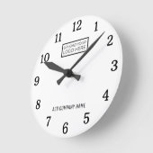 Firmenname Firmenname Firmenmarke Runde Wanduhr (Winkel)