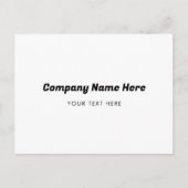 Firmenname Firmenwerbung Feiertagspostkarte (Vorderseite)