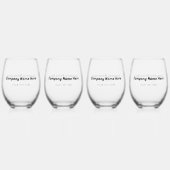 Firmenname Firmenwerbung Weinglas Ohne Stiel (Vorderseite)