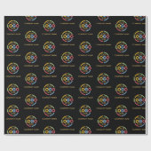 Firmenname für kundenspezifische Firmenlogos Geschenkpapier (Flach)