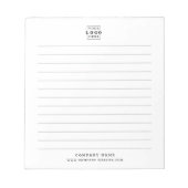 Firmenname für kundenspezifische Firmenlogos Notizblock (Vorderseite)