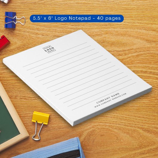 Firmenname für kundenspezifische Firmenlogos Notizblock