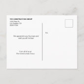 Firmenname für kundenspezifische Fotos - Vielen Da Postkarte (Rückseite)