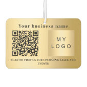 Firmenname Gold Logo qr Code Autolufterfrischer (Rückseite)