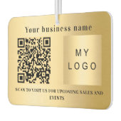 Firmenname Gold Logo qr Code Autolufterfrischer (Links)