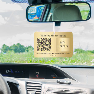 Firmenname Gold Logo qr Code Autolufterfrischer
