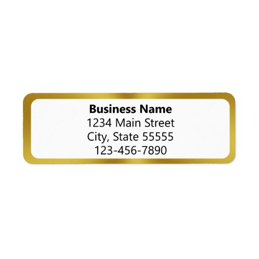 Firmenname Gold und White Phone Rücksendeadresse (Vorne)